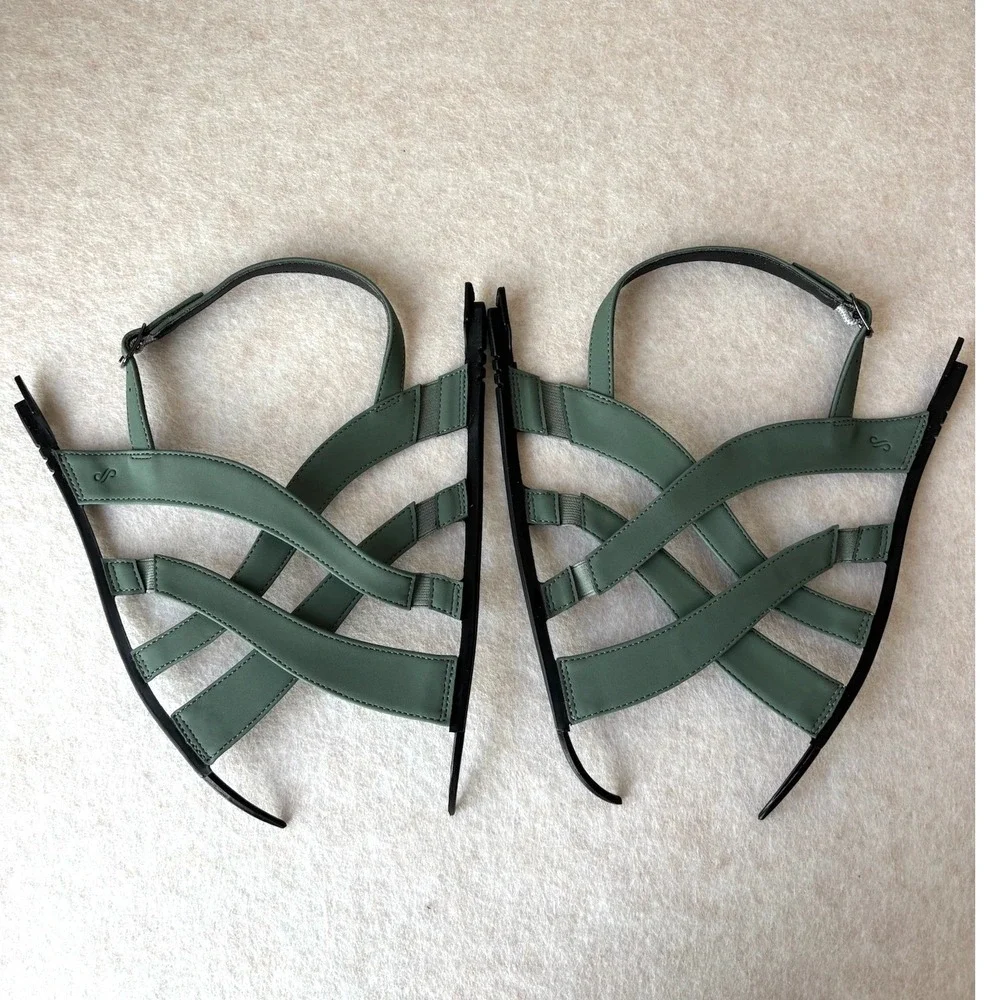 Solely Jane Capri Sage Green Size 11 Interchangeable Sandal Toppers NEW